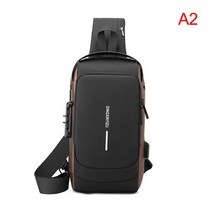 도난방지 가방 팩세이프 여행 백팩 다기능 도난 방지 USB 숄더 백 남성용 크로스 바디 슬링 팩 메신저 체스트