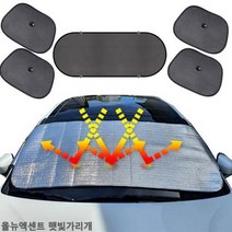 올뉴엑센트 햇빛가리개 햇빛차단 앞유리커버 차박용품 차량햇빛가리개 햇빛가리개 자동차커버 차량, 벤타샵앞창내부장착6종세트