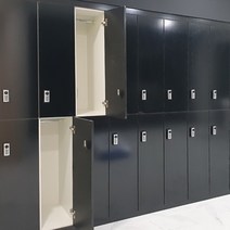 락카장 개인 락커 2단 목재 미용실 피부관리실 백화점 다이얼키, 블랙+일반볼키