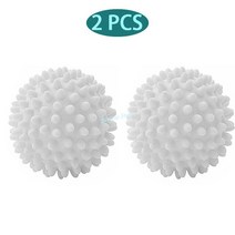 미니건조기 세탁 건조기 공 재사용 가능한 PVC 건조 섬유 유연제 청소 도구 액세서리, [05] White 2pcs, [05] White 2pcs