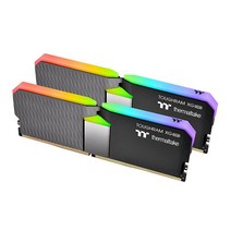 Thermaltake 터프램 XG RGB DDR4 4 000MHz 64GB (32GB x 2) 1 680만 가지 색상 RGB 알렉사/레이저 크로마/5V 마더보드 동기화 가능한 RG, Black_4000MHz (2x16GB)