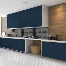 생활방수 오염방지 두꺼운 하이그로시 시트지 블루네이비 인테리어필름, ECIH723 - 5m