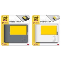 3M 포스트잇 강한점착용 클립 디스펜서 CD654 76x76mm, 차콜 그레이