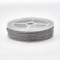 철사 1 롤 황금장미 황금 납땜 스테인레스 스틸 케이블 체인 diy 목걸이 팔찌 보석 만들기 재료 diy 공급 업체 3, 스테인레스 스틸 15m