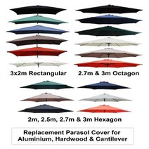 2m 25m 27m 3m 3x2m 교체용 패브릭 정원 파라솔 캐노피 커버 6 또는 8, green+2M 6 arm