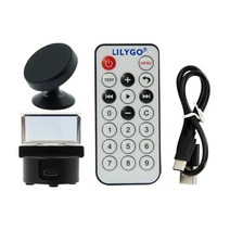 개발 보드 호환 오디오 모듈 LILYGOTTGO TTV 투명 스크린 OLED 적외선 원격 제어 프로그래밍 가능 미니 TV ESP32 Arduino Micropython 프로그래밍, TTV Black one