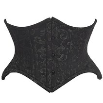 Daisy corsets 여성용 탑 서랍 블랙블랙 브로케이드 더블 스틸 본드.. 정품보장, Black, Small