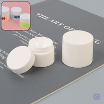 불투명 휴대용 원형 케이스 화장품소분 납작원형통 여행용공병 납작플라스틱용기, 15g