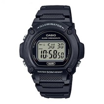 CASIO 카시오 알람크로노 LED백라이트 강화글라스 정각알림 스포츠 우레탄 전자 손목시계