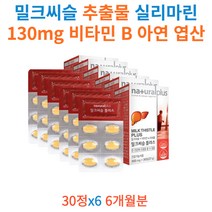 밀크씨슬 추출물 실리마린 간 건강 기능 식품 영양제 개선제 보조제 식약처 인증 비타민 B 아연 엽산 판토텐산 셀렌 나이아신 남성 여성 여자 남자 직장인 건강 선물 추천 효능 효과
