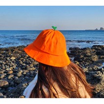 제주 감귤 모자 여행 준비 밀짚 뜨개 모자 한라봉 모자 기념품 소풍 선물