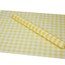 체크유산지인쇄(레몬) / 500장 / 도시락케이크포장 / 체크무늬유산지 / 디자인유산지