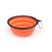 강아지대리석 강아지쿨매트 애견쿨매트 대리석매트 애완 동물 강아지 그릇 접이식 실리콘 천천히 먹는 피더 비만 방지 여행 음식 물 먹이 컨테이너 접시 S/L, [01] S 350ml, [09] Orange