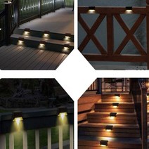 태양열정원등 태양광 계단등 벽부등 엣지등 데크등 조명등 경관 데크 난간 테라스 마당 조명, 본체(블랙)_LED(RGB컬러)