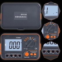 접지저항계 전기테스터기 측정기 G5AB 절연 저항 테스터 메그 옴 미터 VC60B 대형 LCD 디스플레이 고전압 및 단락 입력 알람 포함