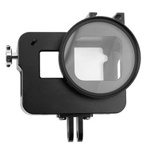 GOPRO 고프로 히어로5 알루미늄 케이스 고프로 고프로5 케이스 고프로방수 고프로케이스 고프로하우징 고프로보호케이스 고프로알루미늄케이스 고프로삼각대 고프로스트랩, 블랙