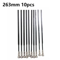자전거바퀴살 MAVIC CR AK EQ 휠셋용 스포크 로드 자전거 스트레이트 납작한 뒤통수 캡 포함 스테인레스 스틸 10 개, [02] 263mm 10pcs