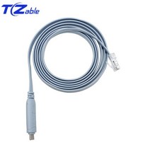 FTDI 칩 직렬 와이어 USB C 3.1-RJ45 콘솔 케이블 RS232 시스코 라우터 RJ 45 컨버터 스위치 라인 C타입 연장, [02] 1.8m, [01] Blue 1pcs
