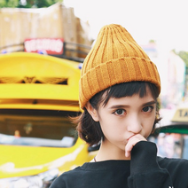 귀여운 뜨개 패션 니트 꼬깔비니 두꺼운 남자 롱 고깔 방한 겨울 런닝 모자 보라색 초록색