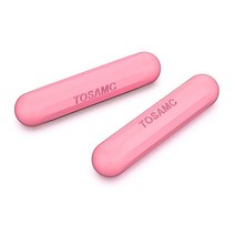 TOSAMC 1.4kg 3파운드 덤벨 2개 세트 웨이트 스쿼트 파워 대결 코어 복부 훈련 필라테스 요가 등을 위한 가정용 피트니스 장비. 미끄럼 방지 롤 블랙, Pink