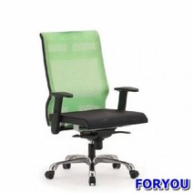 Foryou2960 관리자용 회전의자 도나우 중 올메쉬 발 의자 사무 공부, 오렌지 블랙