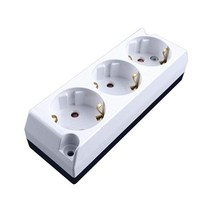 [광명전기] 접지 노출형 3구 콘센트