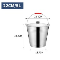 스텐 물통 휴대용 가정용 뚜껑포함 드럼통 쓰레기 분리식당 철통 물통 물통, 10. 22cm 특후 스텐 5L 뚜껑포함【미니】