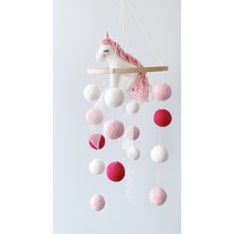 (스텔리나 ) 유니콘 아기모빌 양모펠트 임신출산선물 아기방꾸미기