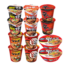 [안녕골목마켓] 컵라면6종세트2번_새우탕2개+오징어짬뽕2개+튀김우동2개+신라면2개+너구리2개+미니왕뚜껑2개, 안녕골목마켓 컵라면6종세트2번