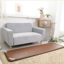 한솔 쇼파 방석 4인용 (48x180cm) 전기 온열 방석 매트, 핑크