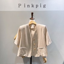 핑크피그 입술 포켓 쓰리 버튼 자켓(PPA22JK1028)