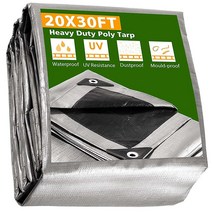 Yescom 3.7 x 4.9m12 16피트 14mm 튼튼한 강화 폴리 방수포 양면 방수 타포린 자외선 방지 그라운드 시트 커버 USA 미국
