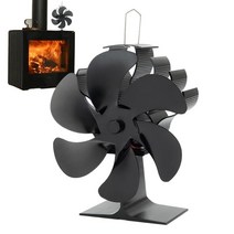 통나무 목재 펠렛 연소 스토브용 벽난로 팬 비 전기 에너지 절약, 02 Black