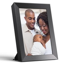 DragonTouch 25.4cm(10인치) Wi-Fi 디지털 사진 프레임 2K 자동 회전 터치 스크린 디지털 사진 프레임 내장 충전식 배터리 앱 이메일 클라우드를 통해, Black