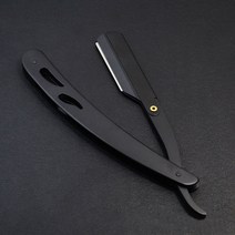 클래식 옛날 이발소 면도기 바버샵 외날 면도기 블랙, 1개