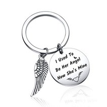 Sympathy Jewelry in Memory of Mom Gift Mom Memorial Keychain Loss of Loved One Gift Memorial Keepsak, 1, Her Angel Keyring