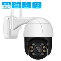 가정용 실외 실내 CCTV 1080p ptz wifi ip 카메라 야외 4x 디지털 줌 ai 인간 감지 무선 카메라 h.265 p2p 오디오 2mp 3mp 보안 cctv 카메라, 3mp sd 카드 없음, 우리 플러그