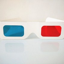 VR VR기기20PCS 비밀 디코더 안경 레드-레드/그린-그린/블루-블루 필터 렌즈 화이트 Foldable 프레임 3d sw, 한개옵션1, 01 Blue-Red