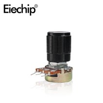 5 개몫 wh148 15mm 샤프트 증폭기 회전식 전위차계 가변 저항 검정색 손잡이 키트 b10k 1k 2k 5k 20k 50k 100k 250k 500k, 250k 옴