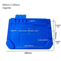 S-160 실리콘 패드 데스크 플랫폼 45x30cm 납땜 역 철 전화 PC 수리 매트 자기 단열 리드 없음, CHINA, 450X320MM