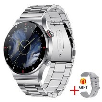 LIGE ECG + PPG 블루투스 통화 스마트 워치 남자 2022 스포츠 팔찌 NFC 방수 맞춤 시계 남성 SmartWatch, 실버 스틸, 실버 스틸