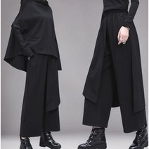 Makone 여자치마바지 EuropeStation가을 뉴타입 9부바지 여성 오버사이즈 캐주얼 코디하기쉬운 배기바지 치마바지 유행