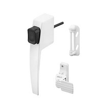 Prime-Line K 5145 Screen and Storm Door Push Button Latch Set With Night Lock – Replace Old or Damag, White, 5/8 in.