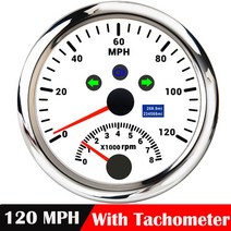 속도측정기 스피드건 속도계 새로운 85mm 디지털 자동차 Gps 속도계 120KMH 타코미터 0-8000RPM 미터 2 In, 06 120MPH WS