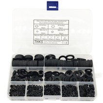 M2.5 M2 M3 M4 M5 M6 M8 M10 M12 일반 수리 가구 세탁기 가스켓 키트 600PCS 블랙 나일론 고무 평 와셔 구색 키트, 보여진 바와 같이, 하나, 600개