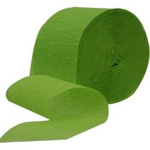 Amscan 크레페 스트리머 44mm 폭 (키위) Lush Solid Crepe Streamers 라임 그린