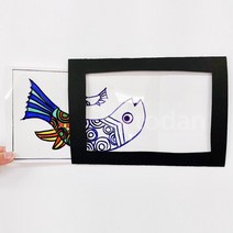 초등생 수업재료 매직 민화액자 만들기 엄마표미술 수업패키지 수업키트 미술놀이, 1개, 원앙