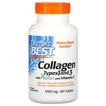 닥터스베스트 콜라겐 펩탄 및 비타민C 함유 1타입 엔 3타입 1000MG 180정 타블렛, 1통