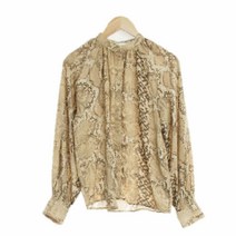 에이치엔엠 베이지 뱀피무늬 쉬폰블라우스 여자 S 8561