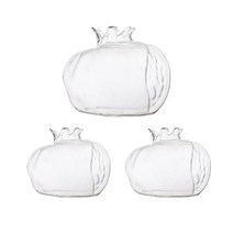 대형 유리 화병 수제 석류 투명 유리 꽃병 식물 냄비 웨딩 홈 오피스 테이블 책상, 04 2S and 1L